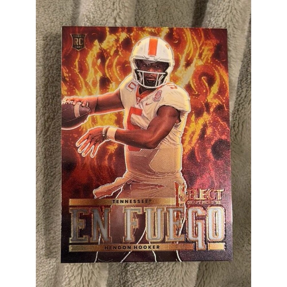 2023 Panini Select Draft Picks Hendon Hooker En Fuego Rookie Card